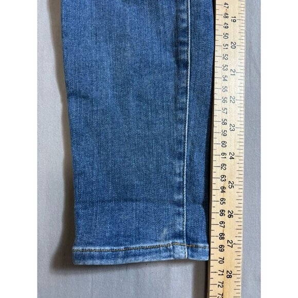 Frame Jeans Womens 26 Blue Denim Distressed Le Skinny De Jeanne Low Rise - Picture 4 of 8